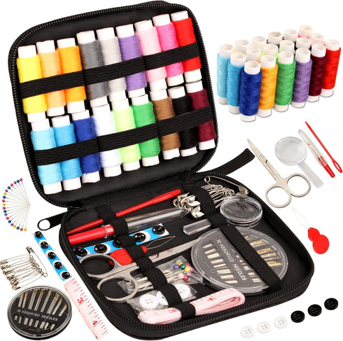 Sewing Kit Basic,Marcoon Needle and Thread Kit with Sewing Supplies and Accessories for Adults,Kids,Beginner,Home,Travel,Emergency Including Sciss...