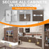 Baby Safety Cabinet Locks (6 Pack + 4 Guards) 3M Adhesive Child Proofing Latches, to Baby Proof Cupboard, Drawers, Fridge, Toilet Seat, Dishwasher...