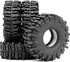 HOBBYSOUL 1.0 Mud Slingers Tires 64 * 25mm Super Soft Sticky 1.0 Crawler Tires for RC 1/24 AX24 SCX24 FCX24 1/18 TRX4M Upgrade...