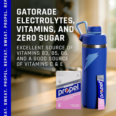Propel Electrolyte Enhanced Water Drink Mix Powder Packets, 4 Flavor Variety Pack, Zero Calorie & Zero Sugar Hydration with Electrolytes and Vitam...