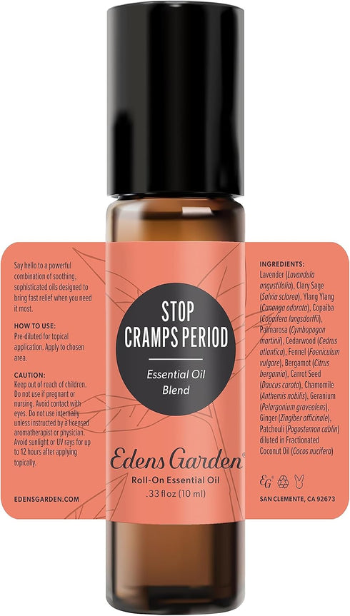 Edens Garden Stop Cramps Period Essential Oil Blend, 100% Pure & Natural Premium Best Recipe Therapeutic Aromatherapy Essential Oil Blends, Pre-Di...