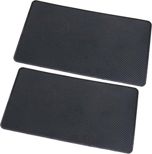 SING F LTD 2X Anti Slide Car Dashboard Mat Silica Gel Antiskid Pad 27x15x0.2cm for Automobile&Office Supplies Black Washable...