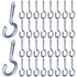 Mudder Christmas Lights Hanger Screw Hooks Outdoor String Ceiling Wire and Fairy Christmas House Garage New Year Party Led Fairy Lights(Silver,30 ...