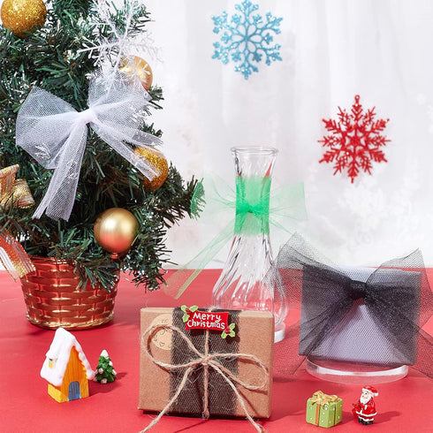 BENECREAT 12 Roll 300 Yards/900FT Rainbow Tulle Fabric Rolls Netting Fabric 2" by 25 Yard Spool for Wedding Party Decoration, DIY Craft, Veil Sewi...