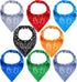 Jiuguva 8 Pack Adults Drool Bandana Bibs Paisley Soft Bibs Set Large Neutral Bibs Special Needs Bibs Set Absorbent Bibs Set for Men Women Teenager...
