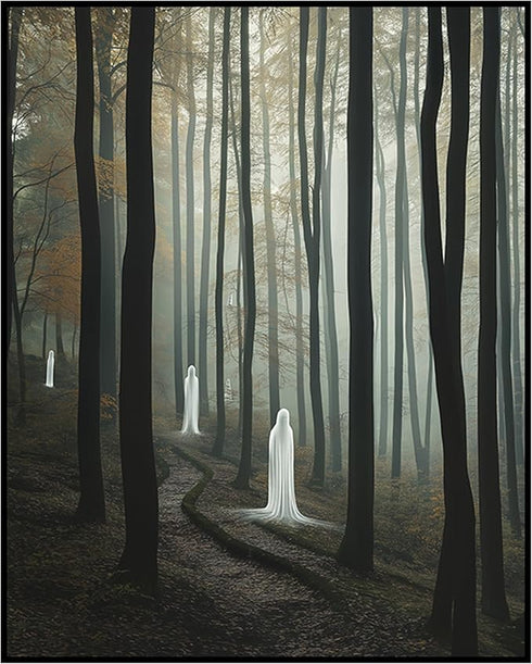 Posterizer 1 pcs-hunting mystical forest with creepy creatures 4-Gothic Art-Landscape & Nature Art-Living Room Bedroom Decor- unframed wall art...