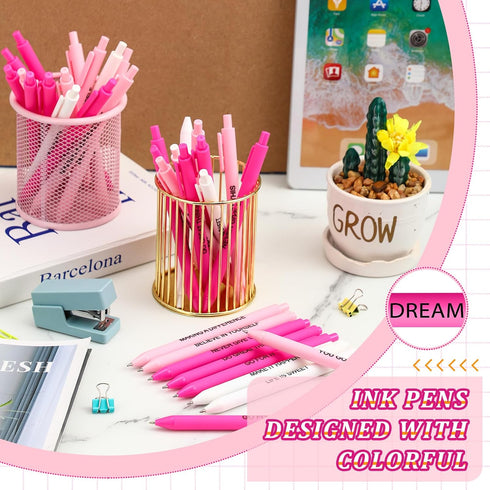 50 Pcs Gel Ink Pens Motivational Pen for Coworkers Inspirational Quote Pen Retractable Rolling Ball Smooth Writing for School Supplies Office Home...