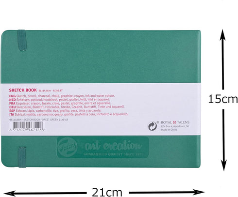 Talens Art Creation Sketch Book, Forest Green, 8.3 x 5.8, 80 Sheets (9314335M)...