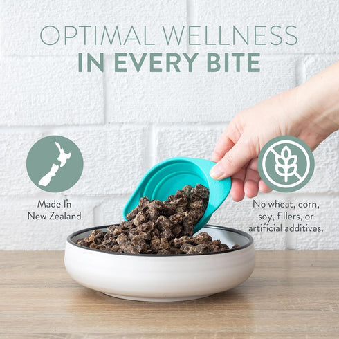 Meow Air Dried Cat Food - Venison Recipe, High Protein Dry Cat Food, Use as a Complete Diet, Topper, Mixer, or as Cat Training Treats, All Life St...