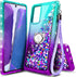 NGB Designed for Samsung Galaxy Note 20 & Note 20 5G Case, Aqua/Purple | Glitter Liquid Sparkle Cute Cover for Women Girls Kids | with Screen Prot...