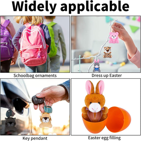 Ruisita 32 Pack Mini Plush Animals Toys Set, Jungle Animal Plush Toys Stuffed Animals Set for Easter Hunts, Basket Stuffers, Easter Party Favor, G...