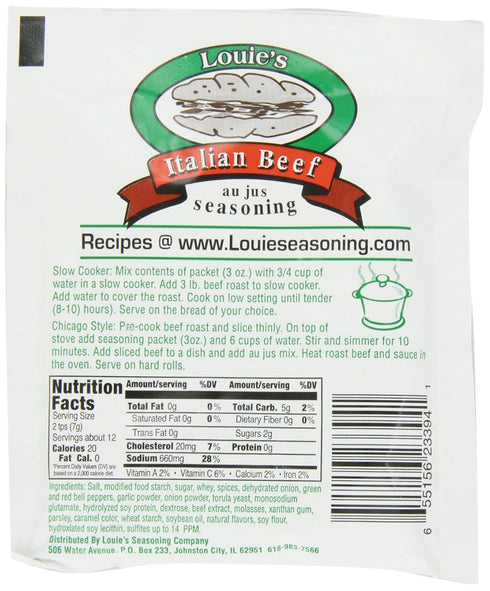 Louie's Italian Beef Seasoning, 3-Ounce (Pack of 8)...