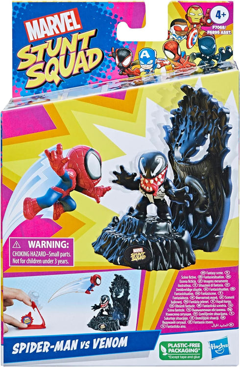 Marvel Stunt Squad Spider-Man vs. Venom Playset, 1.5-Inch Super Hero Action Figures, Marvel Toys for Kids Ages 4 and Up...