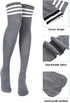 SATINIOR 3 Pairs Knee High Socks Thigh High Socks Triple Stripe over the Knee Socks Long Opaque Thigh High Stockings...
