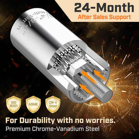 Super Universal Socket Tools, Socket Set with Power Drill Adapter(7-19 MM) Suitable for Wing Nuts, Cap Screws, Hooks, or Flanges....