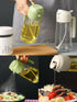 Oil Sprayer for Cooking,2 in 1 Glass Olive Oil Sprayer and Oil Dispenser14.5oz/430ml Oil Spray Bottle (Green)...