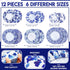 CHENGU 12 Pcs Reusable Bowl Covers Bulk Elastic Cloth Fabric Bowl Cover for Bread Proof Rising Sourdough 5 Size Dish Food Stretchy Storage Cover (...