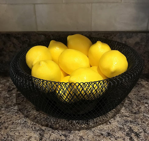Cq acrylic Fruit Basket For Kitchen Counter,Fruit Basket With Banana Hanger For Kitchen Countertop,Fruit and Vegetable Storage Holder,Silver Metal...