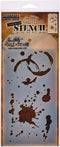 Stampers Anonymous Tim Holtz Layered Stencil 4.125"X8.5", Splatters...