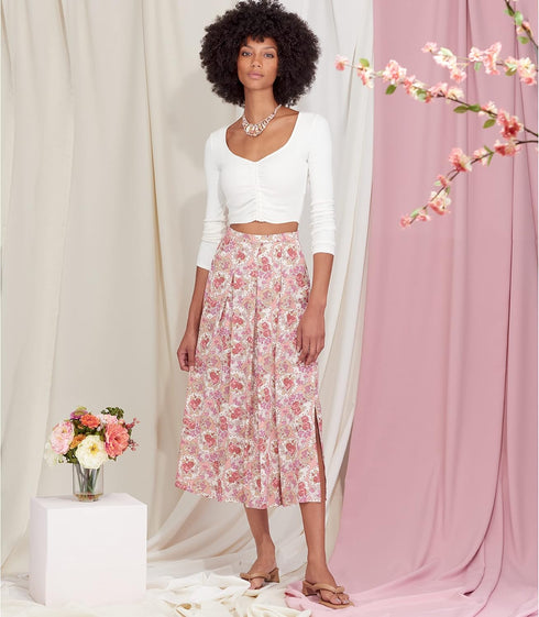 Simplicity Misses' Skirt Sewing Pattern Kit, Code S9472, Sizes 16-18-20-22-24, Multicolor...