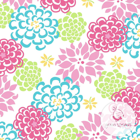 Ruffle Snap Reusable Absorbent Swimsuit Diaper-White Zinnia-4T...