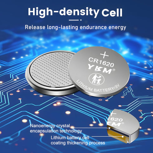 5PCS CR1620 DL1620 BR1620 80mAh Long Lasting 1620 3V Lithium Battery for Car Key Fob Watch Keyless Remote Scale...