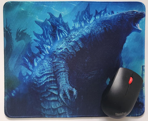 Blue Heat Ray Dinosaurs T-rex Computer Mouse Pad Cool 12x10 Inches Table Mat for Gaming Office for Godzilla...