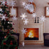 3D White Snowflake Garland - 24Pcs Winter Wonderland Hanging Snowflake Decorations for Christmas & Holiday Home Decor...