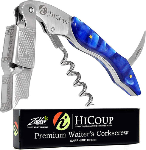 Hicoup Wine Opener - Professional Corkscrews for Wine Bottles w/Foil Cutter and Cap Remover - Manual Wine Key for Servers, Waiters, Bartenders and...