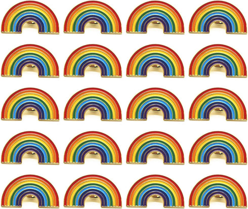 TANG SONG 20PCS 1.2'' x 0.7'' Pride Pins Rainbow Gay Pride LGBT Enamel Lapel Pin Decoration for Clothes and Bags...