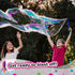 WOWMAZING Giant Bubble Kit: Space - Incl. Wand, 2 Big Bubble Concentrate Pouches and 8 Glow-in-The-Dark Stickers | Outdoor Toy for Kids, Girls | B...