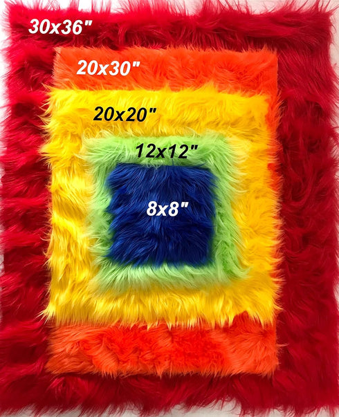 Bianna Creations | Faux Fur Fabric Ultra Soft Deluxe Plush Shaggy Squares | Craft, Sewing, Props, Costumes, Decoration (Multi Color, Scrap Bag)...