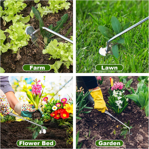 Weeding Rake Weed Remover Weed Puller Tools Hand Weeder Yard for Vegetable Gardening Backyard Farm Planting & Weeding (2 piece)...