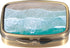 Dynippy Pill Case Pill Box with Mirror Retro Pocket 2 Compartment Medicine Case Vitamin Pill Organizer for Pocket Purse and Travel (A-Sandy Beach)...