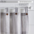 Elrene Home Fashions Tucker Ticking Stripe Tier Window Curtains for Kitchen or Bathroom, 30" x 36", Set of 2, Gray...