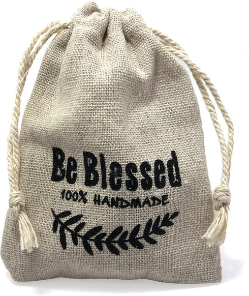 AUTHENTIC Bethlehem Olive Wood Eastern Cross Pendant in Natural Cotton Pouch with Christogram - Cross for Men & Women...