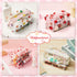 Henoyso 4 Pcs Clear Small Makeup Bag with Zipper Cute Flower Daisy Heart Strawberry Cosmetic Bags Transparent Makeup Pouch Cartoon Pencil Case Wat...