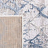 SAFAVIEH Amelia Collection Area Rug - 3' Square, Light Grey & Blue, Modern Trellis Distressed Design, Non-Shedding & Easy Care, Ideal for High Tra...