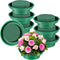8 Packs Green Floral Foam Rounds in Bowls DIY Flower Arrangement Kit for Fresh and Artificial Flowers, 4.7 Inch Diameter, Simple Style, Flower Foa...
