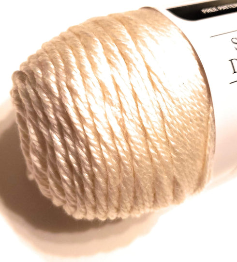 Loops & Threads Soft & Shiny Yarn, 1 Ball, Cream, 6 ounces......