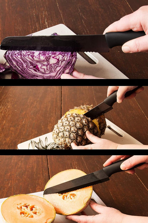 Cestari Advanced Ceramic Serrated Knife with Sheath and Luxury Magnetic Gift Box...