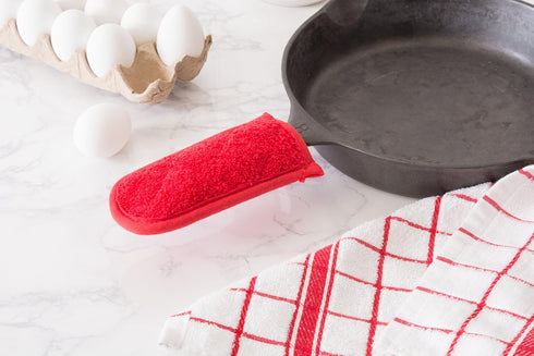 DII Basic Terry Collection Quilted 100% Cotton, Pan Handle, Red, 3 Piece...