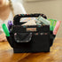 Everything Mary Craft Caddy, Black & Floral - Art Storage for Supplies & Crafts - Supply Organizers Tote for School Classroom, Office, and Home - ...