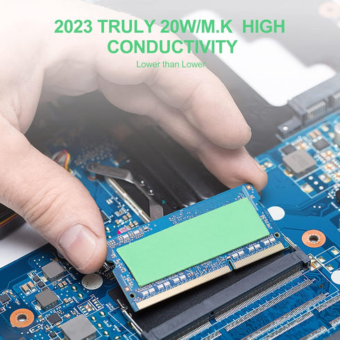 Thermal Pad 20W/m.K, 100x50x1mm Silicone Cooling Pad Non Conductive Heat Resistance Extreme Odyssey Cover with Dual Self-Adhesive Films for PC Lap...