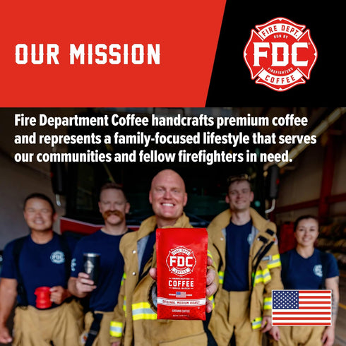 Fire Department Coffee - Gives Back to Firefighters - Dark Roast Coffee Pods - Bold & Strong - Roasted in the USA - Premium K Cups - Veteran Owned...