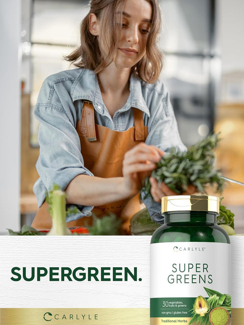 Carlyle Super Greens Capsules | 250 Count | Non-GMO & Gluten Free Supplement...