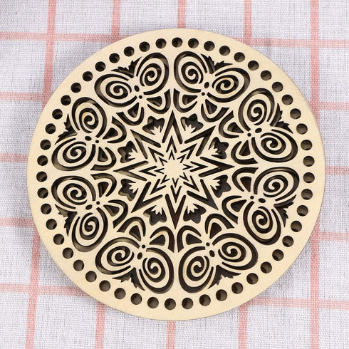 Healifty Basket Weaving Supplies 2pcs DIY Knitting Crochet Wooden Bag Bottom Shaper Handbag Purse Base Shaper Style 2 Basket Weaving...
