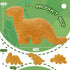 4 Pieces Dino Nugget Pillow Set - Large Chicken Nugget Plush with 3 Dino Plush Toys, Creative Dinosaur Stuffed Animal Doll for Kids (4pcs Dino Set...