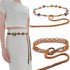 Women's Bohemian Style Braid Belt, Woven Waist Belt for Dress - 3Pcs...
