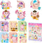 Axolotl Make a Face Sticker - 36Pcs Make Your Own Cute Axolotl Stickers Games, Pink Animal Mix and Match Art Craft Party Favor for Girls Boys Kids...